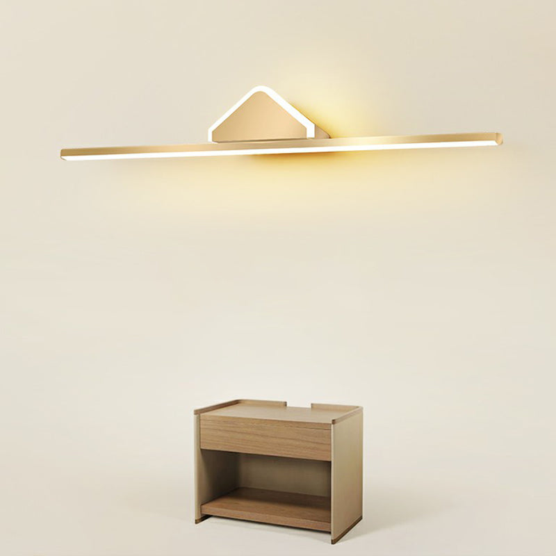 Lisslune | Acrylic Linear LED Vanity Wall Light Minimalism Gold Finish Wall Lighting for Bathroom