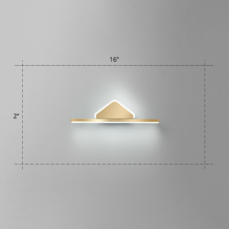 Lisslune | Acrylic Linear LED Vanity Wall Light Minimalism Gold Finish Wall Lighting for Bathroom