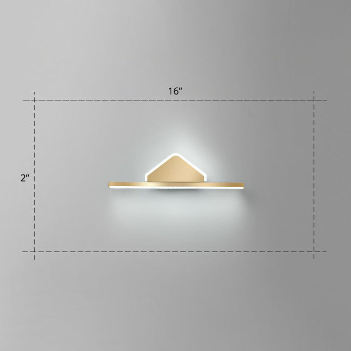 Lisslune | Acrylic Linear LED Vanity Wall Light Minimalism Gold Finish Wall Lighting for Bathroom