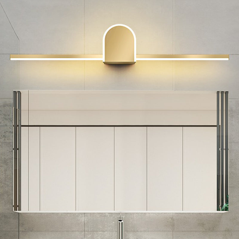 Lisslune | Acrylic Linear LED Vanity Wall Light Minimalism Gold Finish Wall Lighting for Bathroom