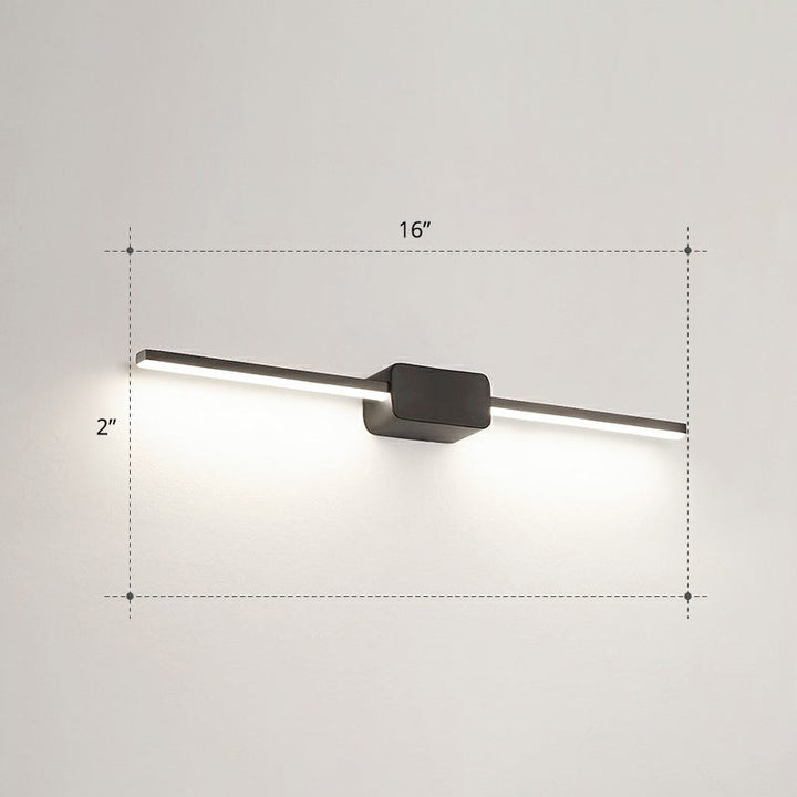 Lisslune | Pol-shaped bathroom vanity wall lamp acrylic minimalist LED wall-mounted light