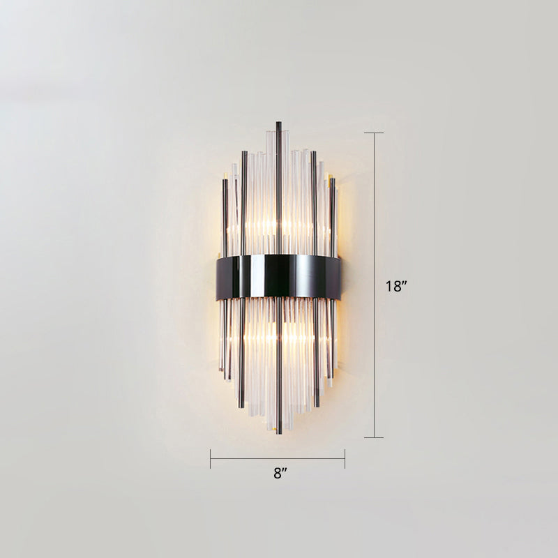 Lisslune | K9 Crystal Sticks Wall Light Postmodern 2-Lamp Wall Mounted Light for Living Room