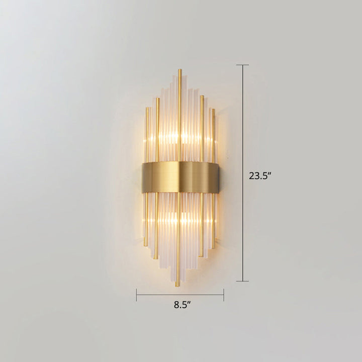 Lisslune | K9 Crystal Sticks Wall Light Postmodern 2-Lamp Wall Mounted Light for Living Room