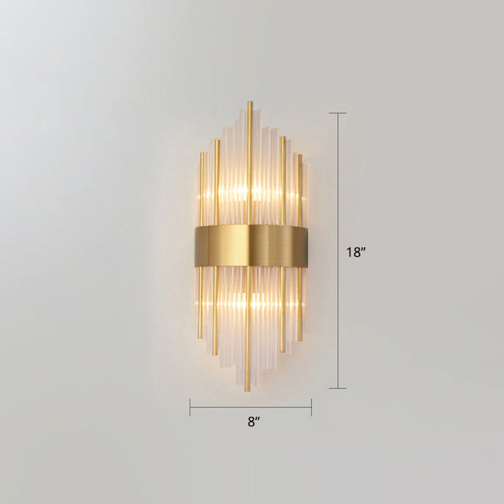 Lisslune | K9 Crystal Sticks Wall Light Postmodern 2-Lamp Wall Mounted Light for Living Room