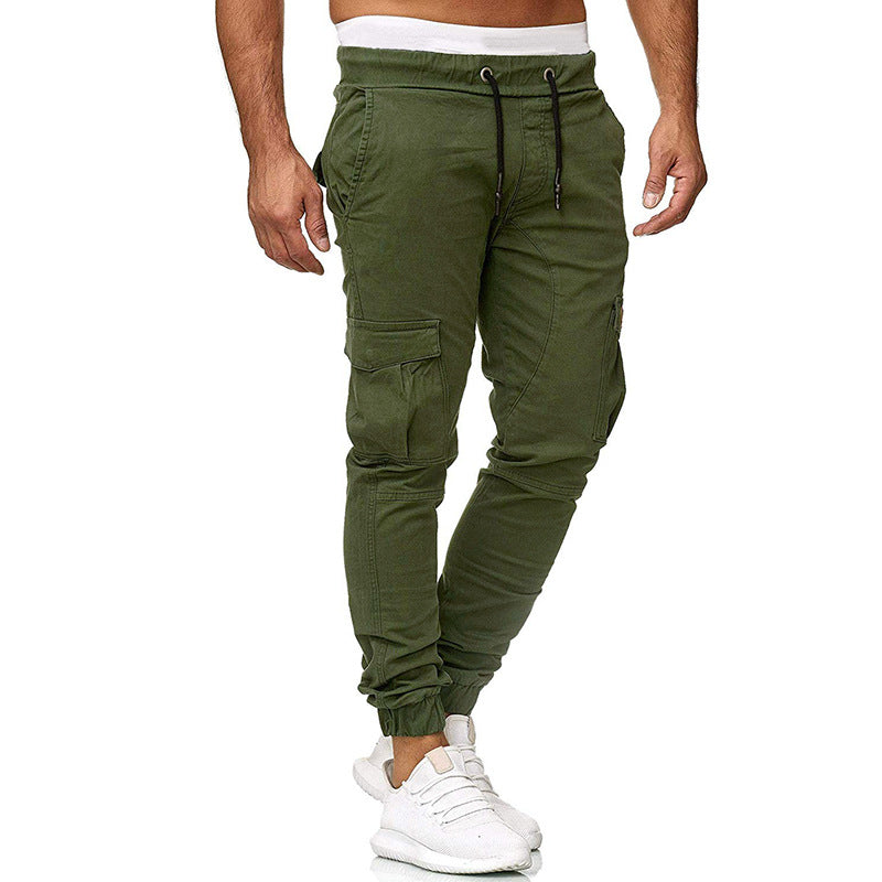 Men's cargo jogging pants with functional side pockets and elastic waistband Lisslune