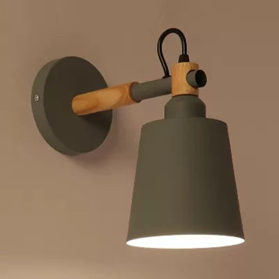 Skørter | A light bucket wall lamp rotatable Nordic style metal wall light for living room