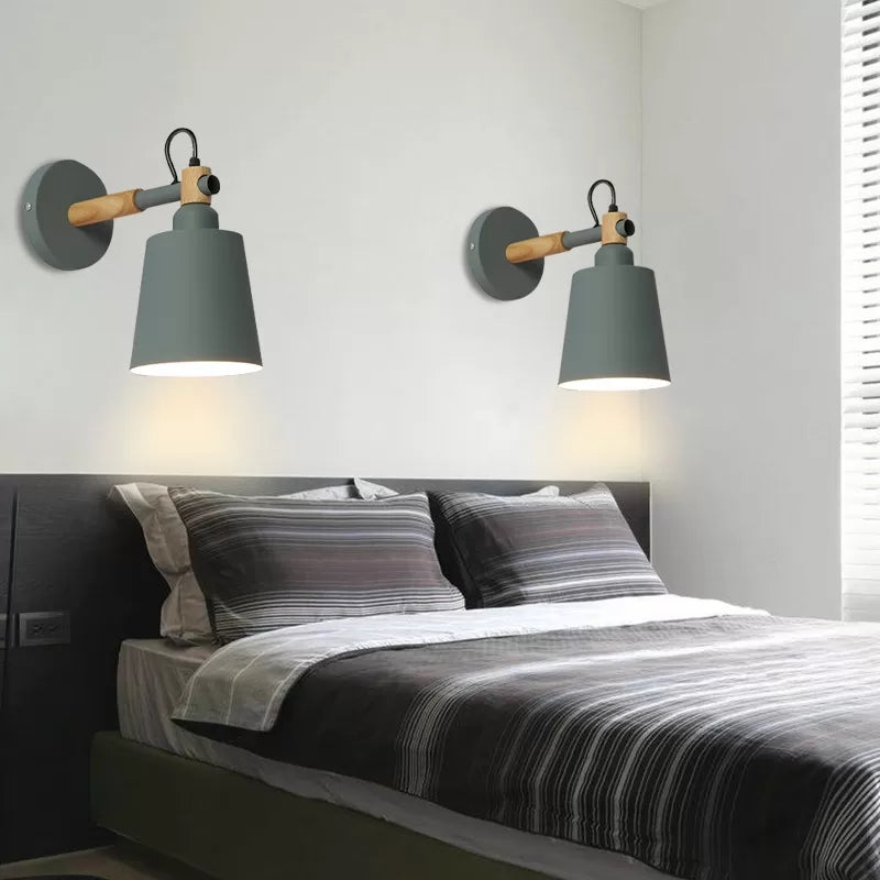 Skørter | A light bucket wall lamp rotatable Nordic style metal wall light for living room