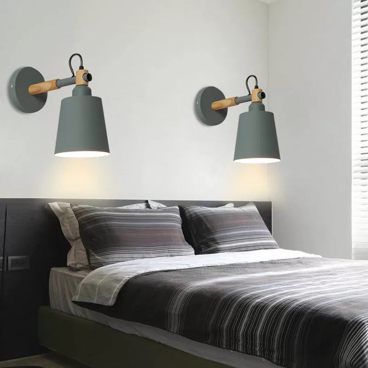 Skørter | A light bucket wall lamp rotatable Nordic style metal wall light for living room