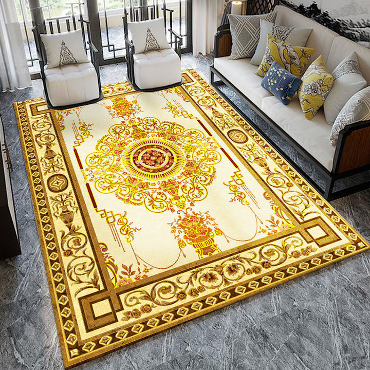 Lisslune | Formal Living Room Carpet Multicolored Plant Print Carpet for Indoors Polypropylene Non-Slip Back Pet-Friendly Carpet