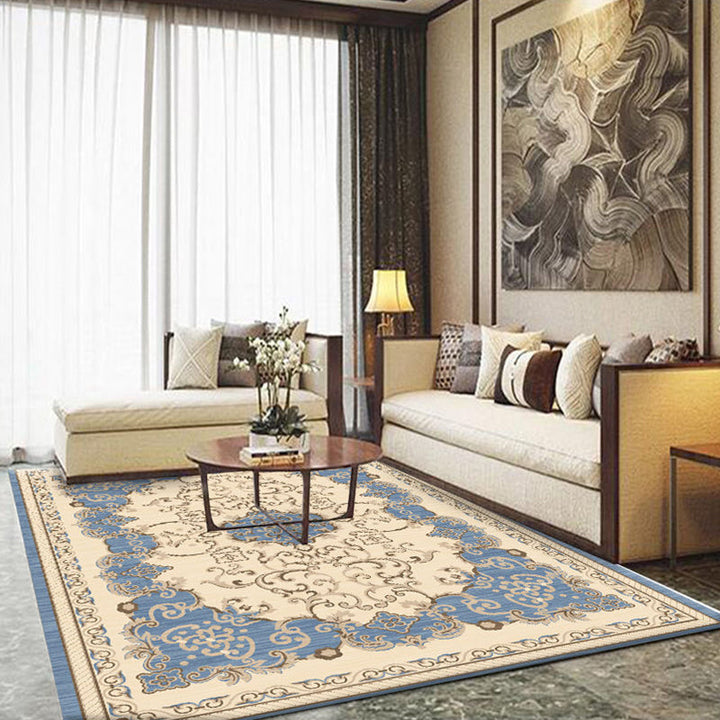 Lisslune | Formal Living Room Carpet Multicolored Plant Print Carpet for Indoors Polypropylene Non-Slip Back Pet-Friendly Carpet