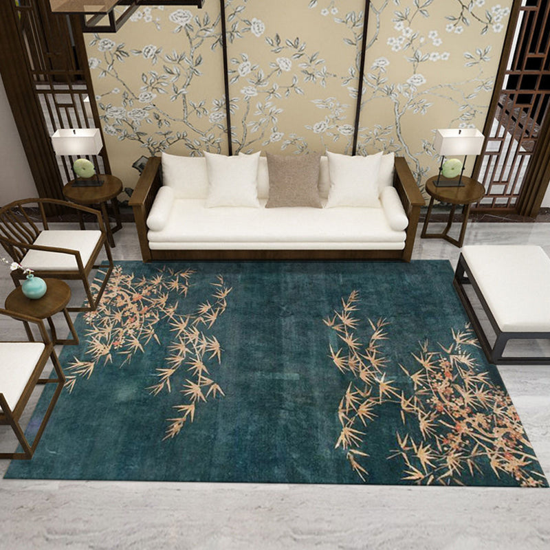 Lisslune | Formal Living Room Carpet Multicolored Plant Print Carpet for Indoors Polypropylene Non-Slip Back Pet-Friendly Carpet