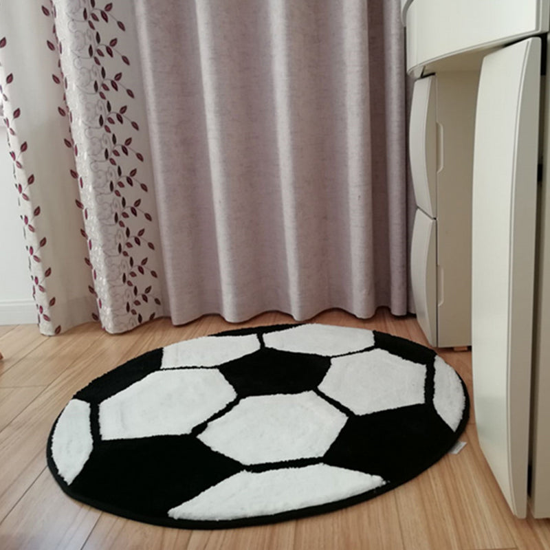 Lisslune | Casual Kids Bedroom Rug Multicolored 3D Print Indoor Rug Polyester Non-Slip Back Pet-Friendly Area Rug