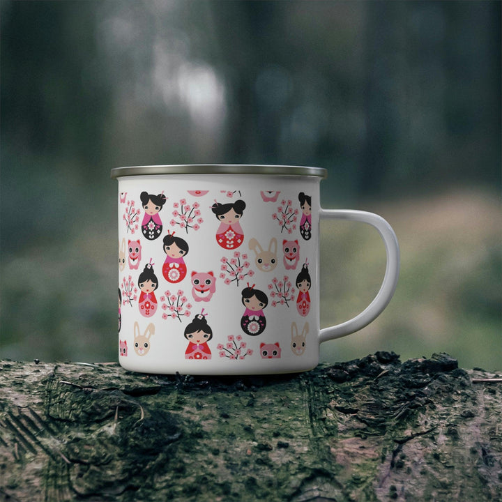 Lisslune | Personalized Adventure Enamel Camping Mug for Outdoor Lovers