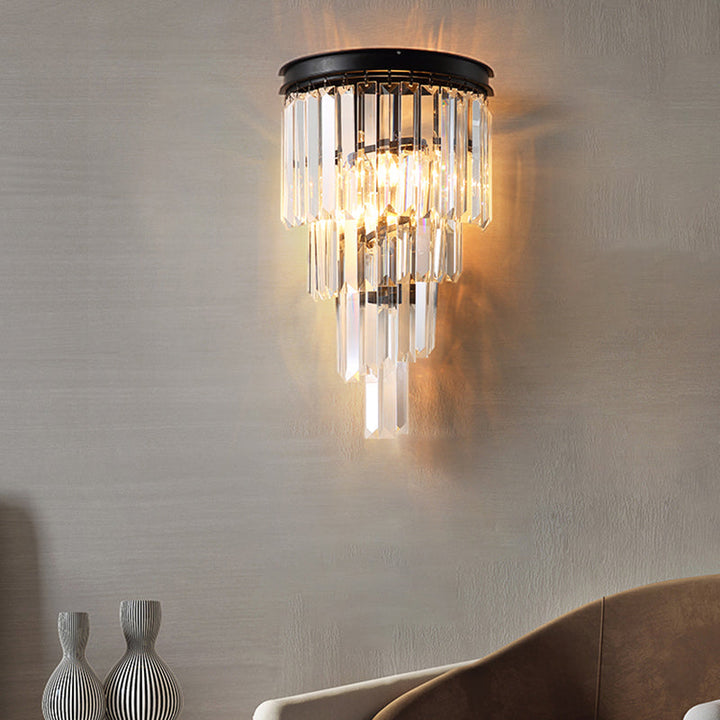 Lisslune | Tiered Nightstand Wall Lamp Prism Ring 2 Bulbs Modern Wall Light