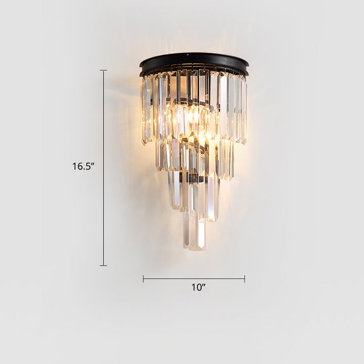 Lisslune | Tiered Nightstand Wall Lamp Prism Ring 2 Bulbs Modern Wall Light