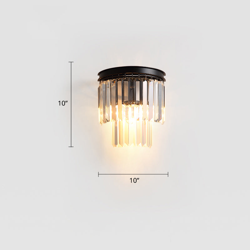 Lisslune | Tiered Nightstand Wall Lamp Prism Ring 2 Bulbs Modern Wall Light