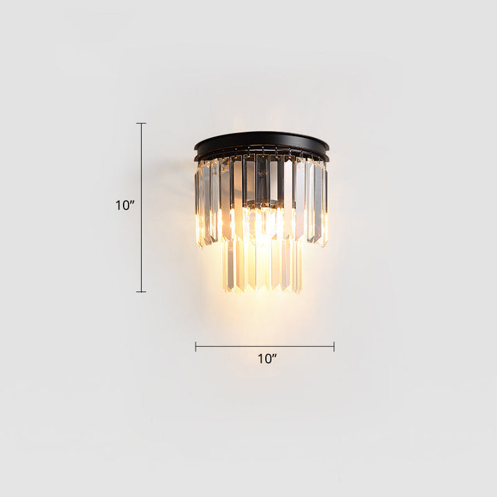 Lisslune | Tiered Nightstand Wall Lamp Prism Ring 2 Bulbs Modern Wall Light
