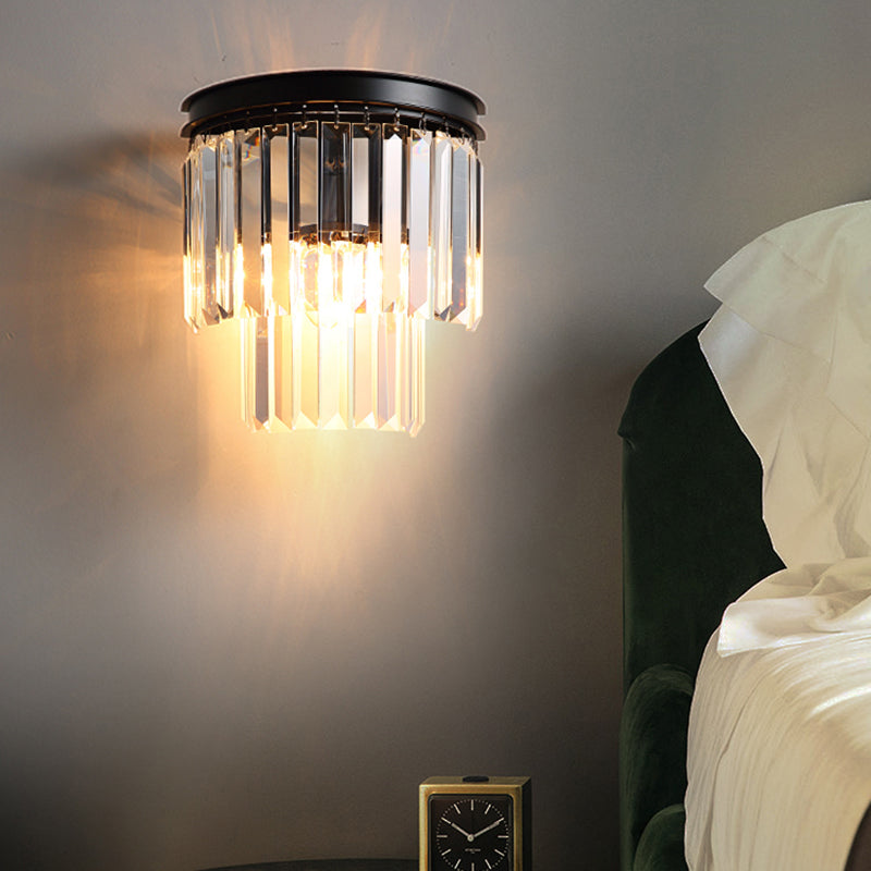 Lisslune | Tiered Nightstand Wall Lamp Prism Ring 2 Bulbs Modern Wall Light