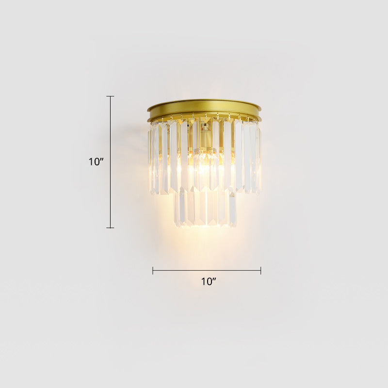 Lisslune | Tiered Nightstand Wall Lamp Prism Ring 2 Bulbs Modern Wall Light