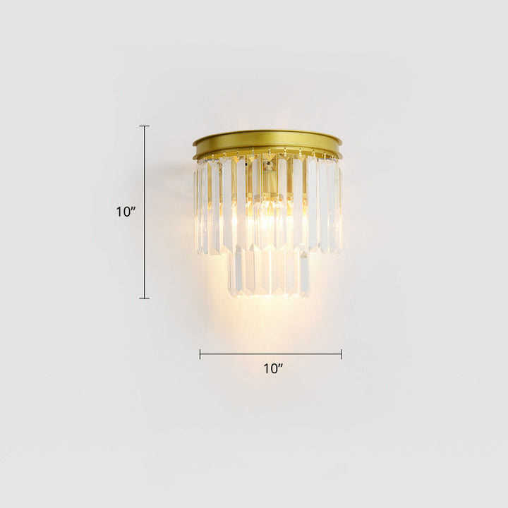 Lisslune | Tiered Nightstand Wall Lamp Prism Ring 2 Bulbs Modern Wall Light