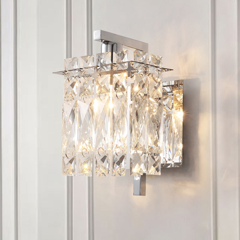 Lisslune | Modern Wall Light Rectangular Wall Light with Angled Crystal Shade