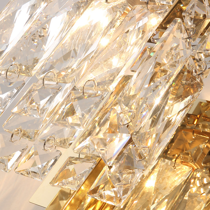 Lisslune | Modern Wall Light Rectangular Wall Light with Angled Crystal Shade