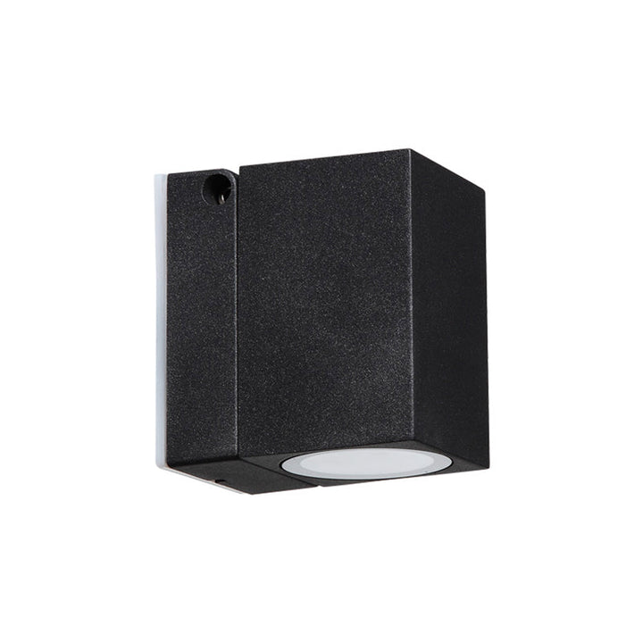 Lisslune | Rectangular Mini Wall-Mounted Lighting Modern Metal LED Patio Wall Light in Black