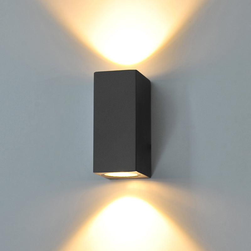 Skørter | Aluminium Geometrically Shaped Wall Lamp Minimalist Black LED Wall Mount Light for Patio