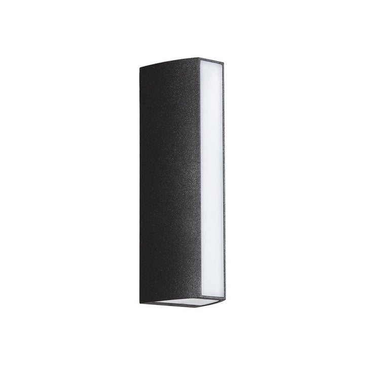 Lisslune | Matte black rectangular LED wall light Simple style metallic wall lamp for outdoor use