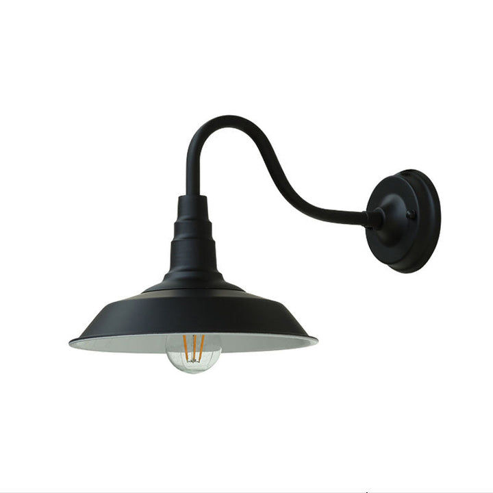 Skørter | 1-Pear Flexarm Wall Light Industrial Metal Wall Light with Barn Shade for Outdoor Use