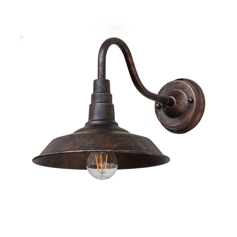Skørter | 1-Pear Flexarm Wall Light Industrial Metal Wall Light with Barn Shade for Outdoor Use