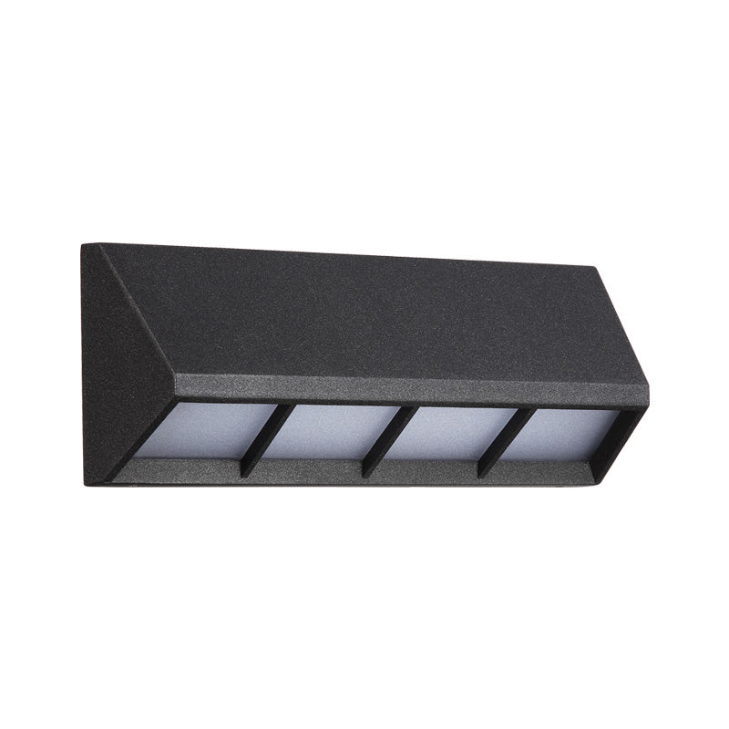 Lisslune | Matte Black Triangular Prism LED Wall Light Modern Style Metal Wall Light for Outdoor