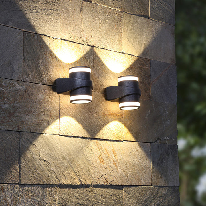 Lisslune | Tubular Metal Wall Washer Wall Light Contemporary Black LED Wall Lighting for Indoor Use