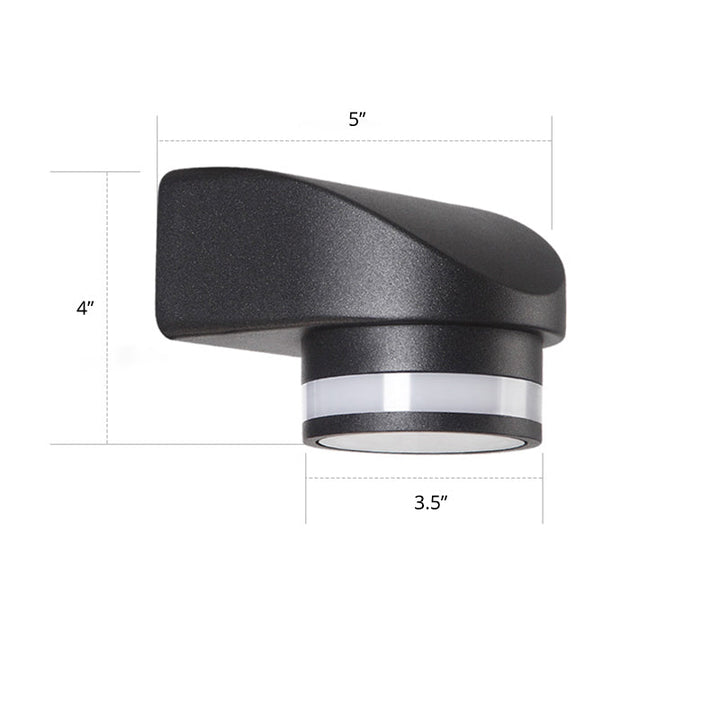 Lisslune | Tubular Metal Wall Washer Wall Light Contemporary Black LED Wall Lighting for Indoor Use