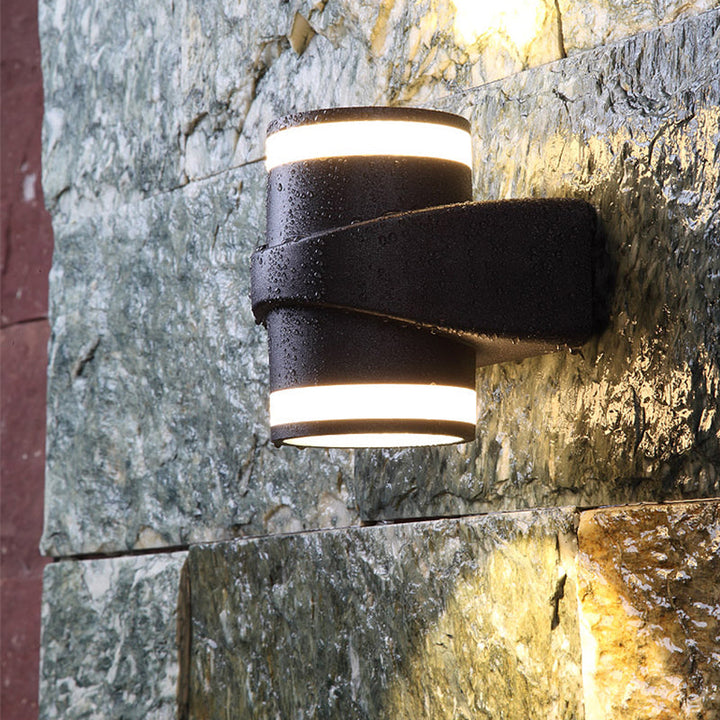 Lisslune | Tubular Metal Wall Washer Wall Light Contemporary Black LED Wall Lighting for Indoor Use