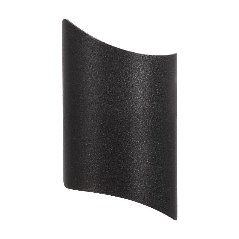 Lisslune | Minimalistic LED Up Down Light Black Curved Wall Lamp with Metal Shade for the Garden