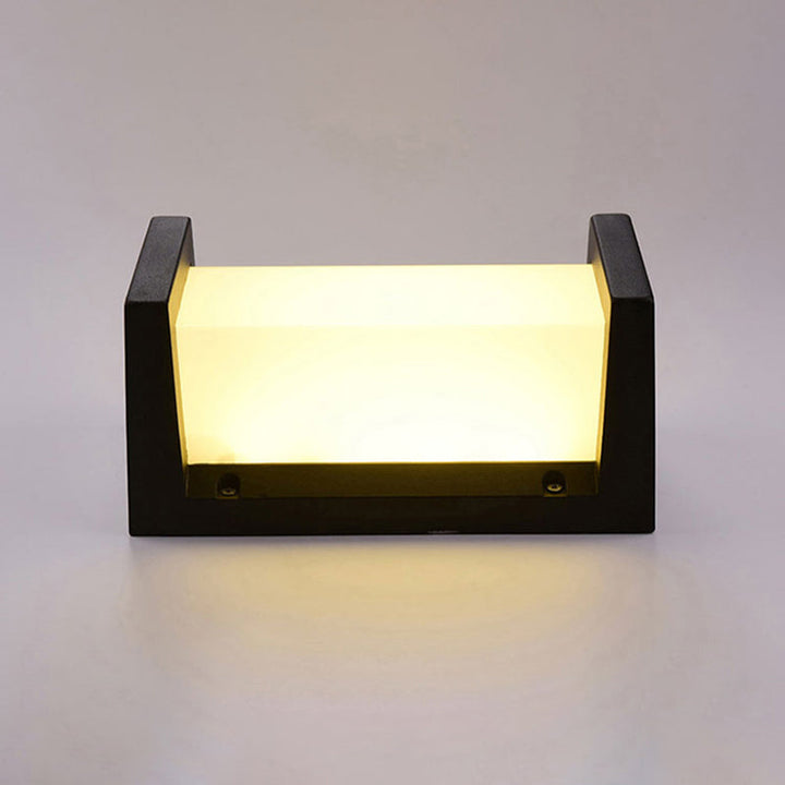 Lisslune | Black Rectangle Wall Mounted Light Simplicity LED Aluminum Wall Lamp Lighting for Pathway
