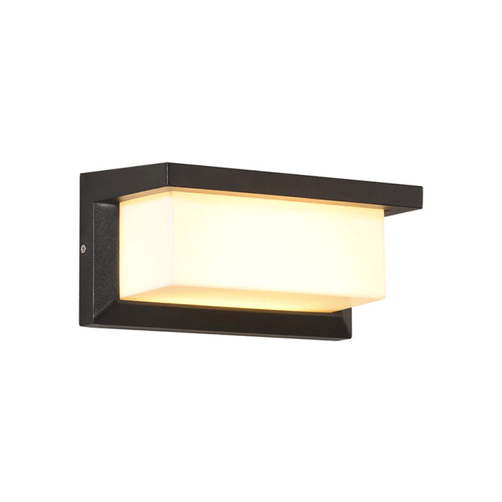Lisslune | Black Rectangle Wall Mounted Light Simplicity LED Aluminum Wall Lamp Lighting for Pathway