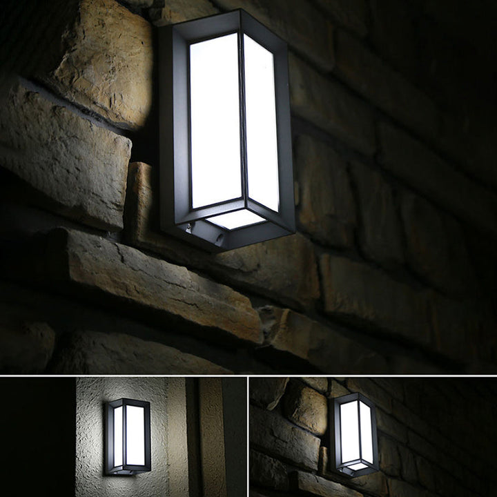Lisslune | Black Rectangle Wall Mounted Light Simplicity LED Aluminum Wall Lamp Lighting for Pathway