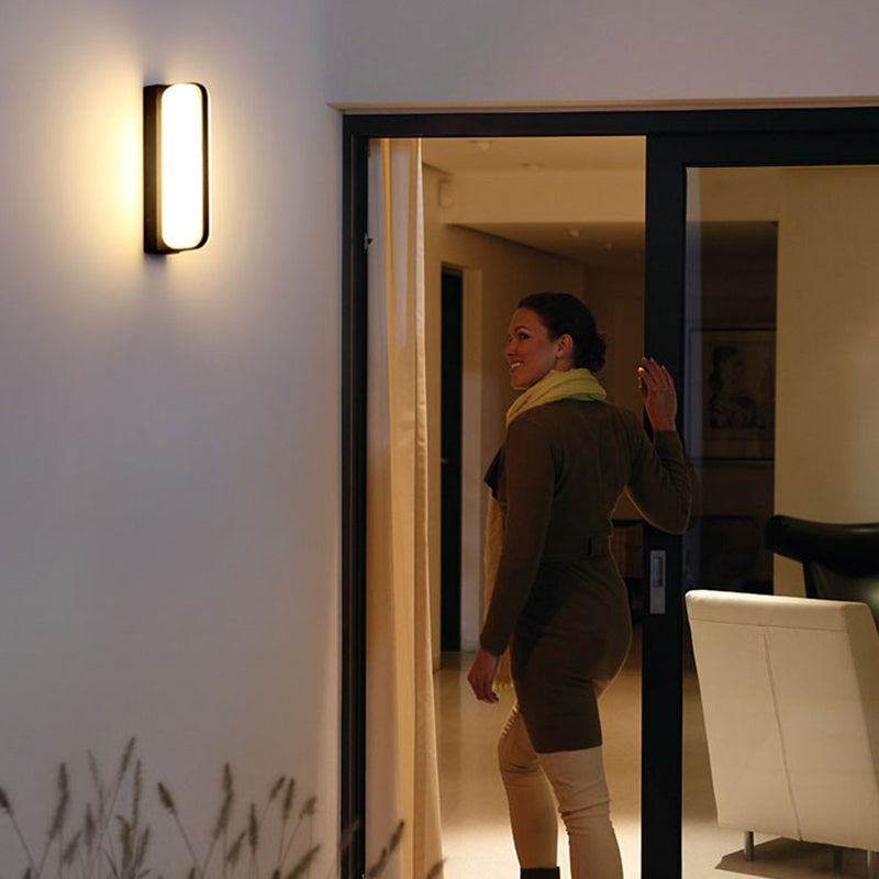 Lisslune | Capsule-lit Acrylic LED Wall Lamp Minimalism Black Finish Wall Lamp for Garden