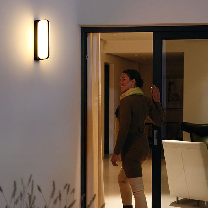 Lisslune | Capsule-lit Acrylic LED Wall Lamp Minimalism Black Finish Wall Lamp for Garden