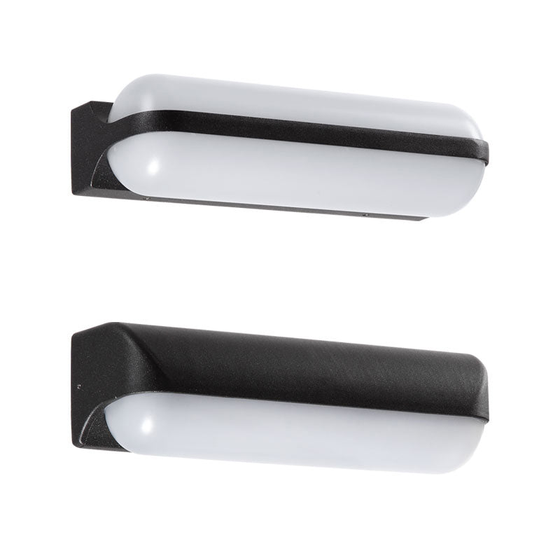 Lisslune | Capsule-lit Acrylic LED Wall Lamp Minimalism Black Finish Wall Lamp for Garden