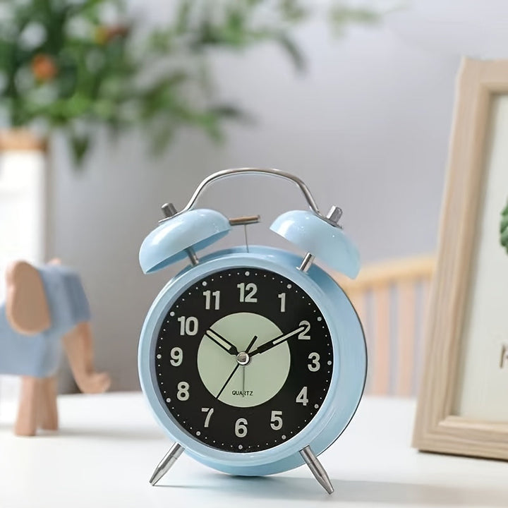 Lisslune | LuminousTime - Elegant Metal Alarm Clock with Gentle Lighting for Peaceful Mornings and Nights