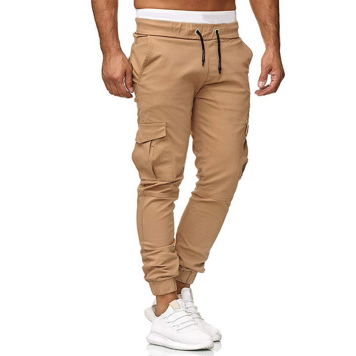Men's cargo jogging pants with functional side pockets and elastic waistband Lisslune