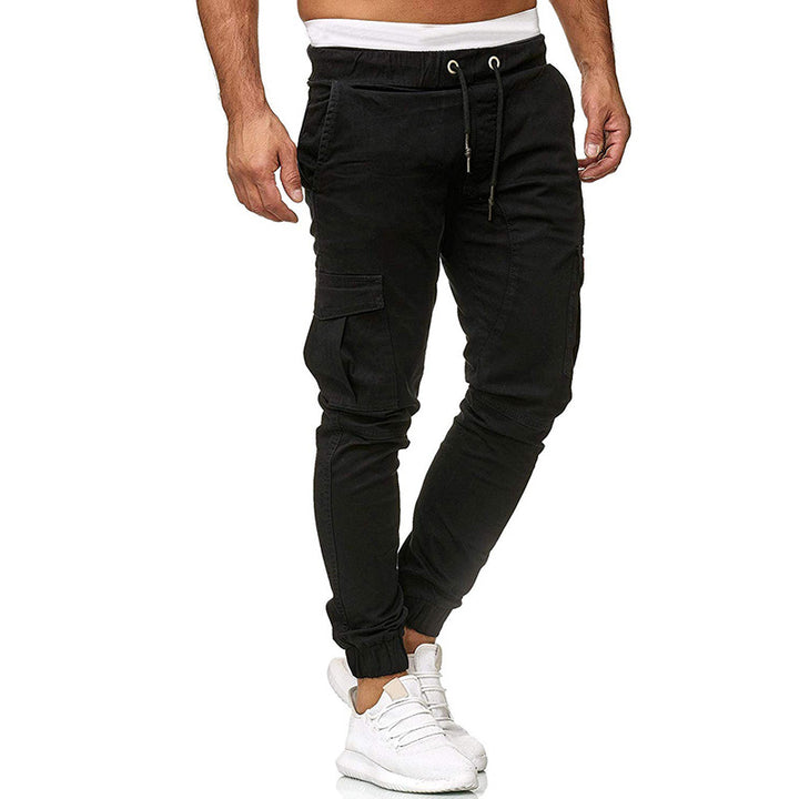 Men's cargo jogging pants with functional side pockets and elastic waistband Lisslune
