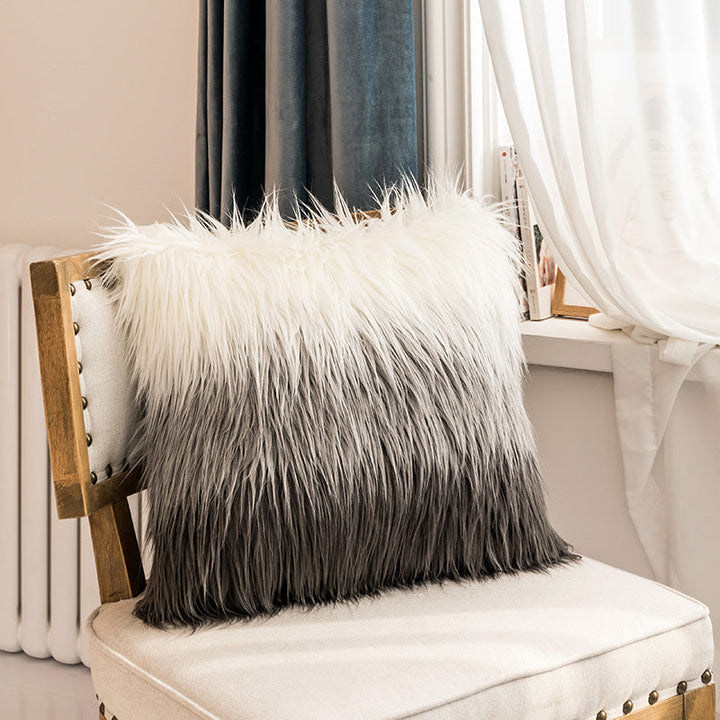 Lisslune | Gradient double-sided synthetic wool cushion covers