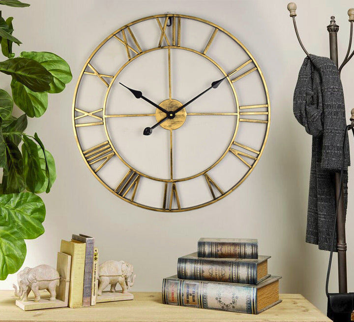 Lisslune | Vintage Iron Large Retro Wall Clock