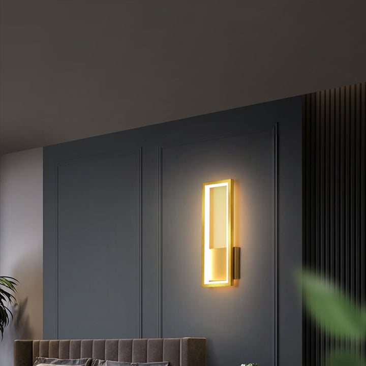 Skørter | Minimalism Rectangular Wall Lamp Lighting Metal Entrance LED Wall Mounted Lighting Fixture