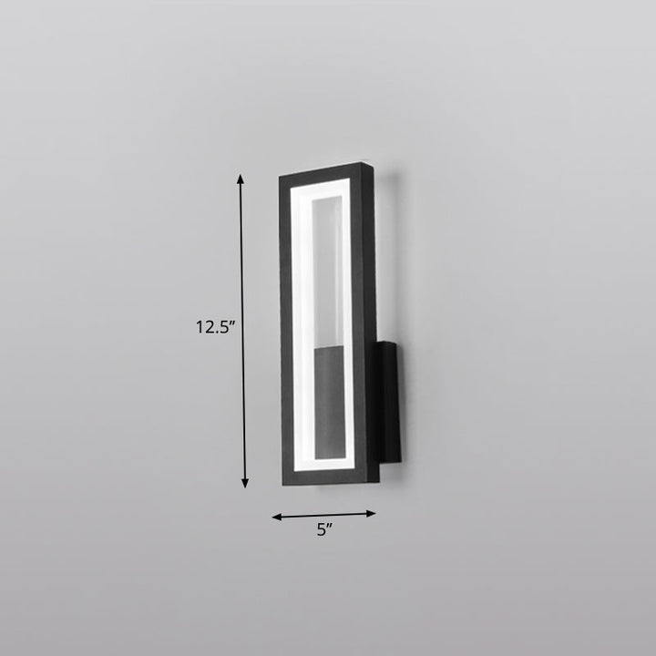 Skørter | Minimalism Rectangular Wall Lamp Lighting Metal Entrance LED Wall Mounted Lighting Fixture
