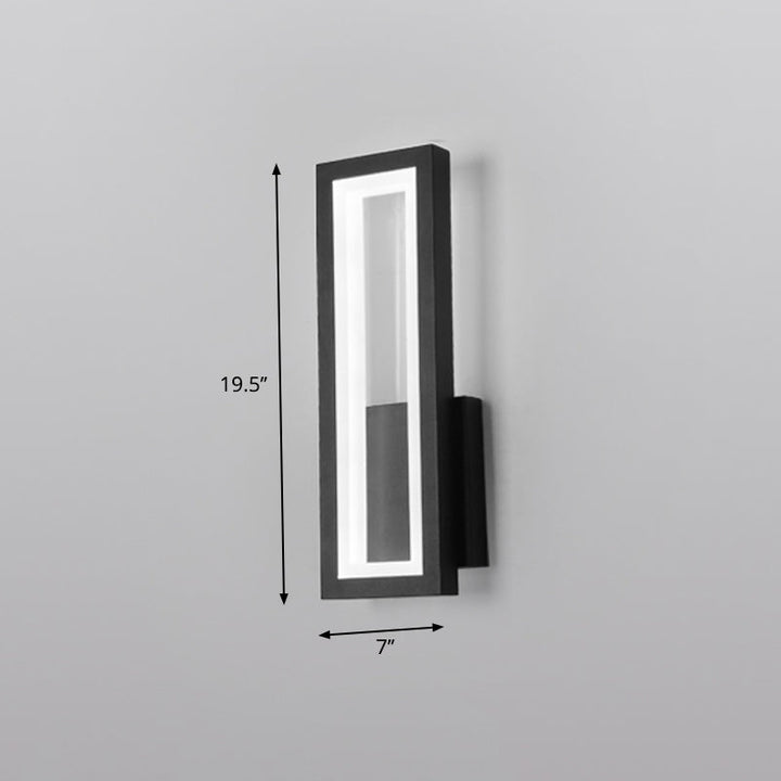 Skørter | Minimalism Rectangular Wall Lamp Lighting Metal Entrance LED Wall Mounted Lighting Fixture